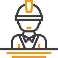 Engineer Line Two Color Icon vector