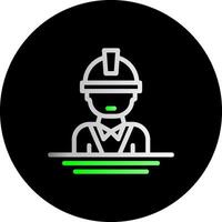 Engineer Dual Gradient Circle Icon vector