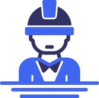 Engineer Solid Two Color Icon vector