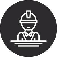 Engineer Inverted Icon vector