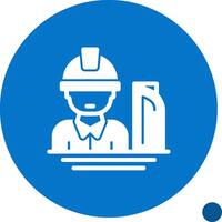 Construction Manager Glyph Shadow Icon vector