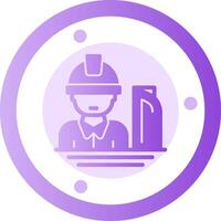 Construction Manager Glyph Gradient Icon vector