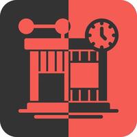 Project Timeline Red Inverse Icon vector