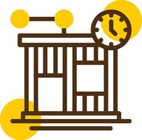 Project Timeline Yellow Lieanr Circle Icon vector