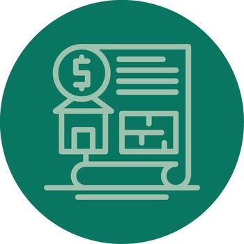 Cost Estimation Line Multi color Icon vector