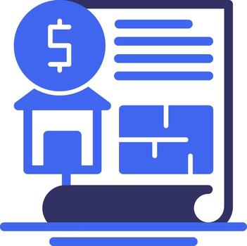 Cost Estimation Solid Two Color Icon vector