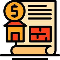 Cost Estimation Line Filled Icon vector