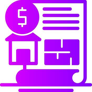 Cost Estimation Solid Multi Gradient Icon vector