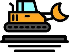 Construction Equipment Line Filled Icon vector