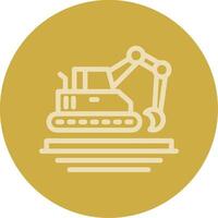 Excavator Line Multi color Icon vector