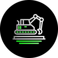 Excavator Dual Gradient Circle Icon vector