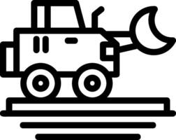 Bulldozer Line Icon vector