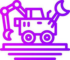 Backhoe Linear Gradient Icon vector