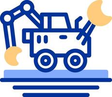 Backhoe Color Filled Icon vector