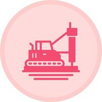 Pile Driver Multicolor Circle Icon vector