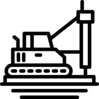 Pile Driver Line Icon vector