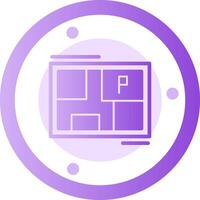 Parking map Glyph Gradient Icon vector