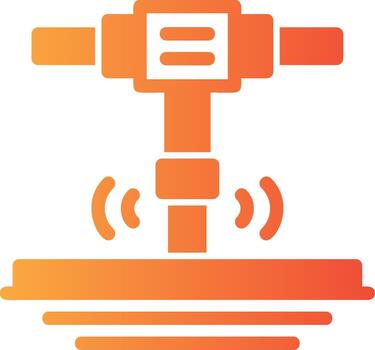 Jackhammer Solid Multi Gradient Icon vector