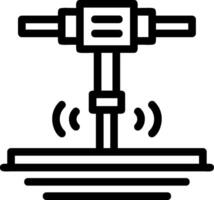 Jackhammer Line Icon vector