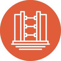 Shoring Outline Circle Icon vector