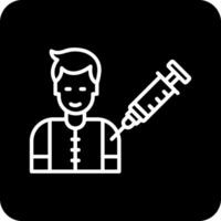 Man Vaccination Vector Icon