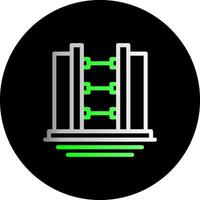 Shoring Dual Gradient Circle Icon vector