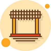 Formwork Filled Shadow Circle Icon vector