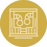 Piping Line Multi color Icon vector