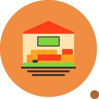 Interior Design Flat Shadow Icon vector