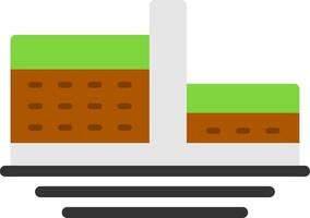 Retaining Wall Flat Icon vector