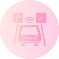 Parked car Gradient Circle Icon vector