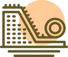 Erosion Control Linear Circle Icon vector