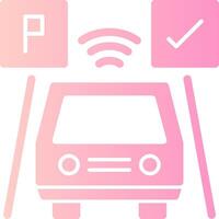Parked car Solid Multi Gradient Icon vector