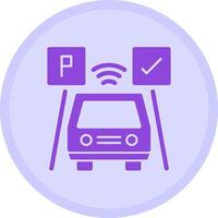 Parked car Multicolor Circle Icon vector