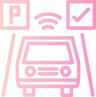 Parked car Linear Gradient Icon vector