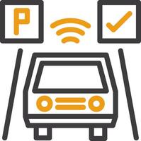 Parked car Line Two Color Icon vector