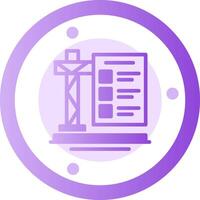 Site Preparation Glyph Gradient Icon vector