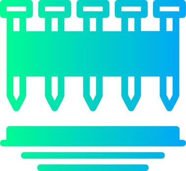 enmarcado uñas sólido multi degradado icono vector