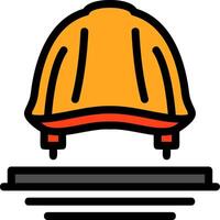 Hard Hat Line Filled Icon vector