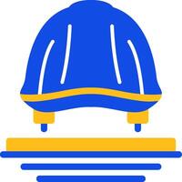 Hard Hat Flat Two Color Icon vector
