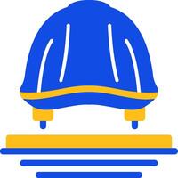 Hard Hat Flat Two Color Icon vector