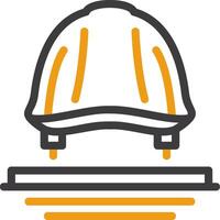 Hard Hat Line Two Color Icon vector