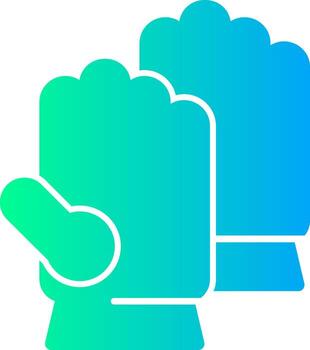 guantes sólido multi degradado icono vector