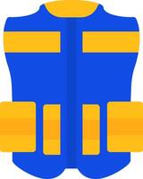 High Visibility Vest Flat Two Color Icon vector