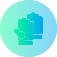 Gloves Gradient Circle Icon vector