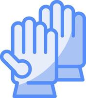 Gloves Line Filled Blue Icon vector