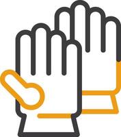 Gloves Line Two Color Icon vector