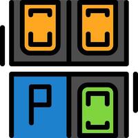 Empty parking space Line Filled Icon vector