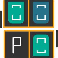 Empty parking space Flat Icon vector