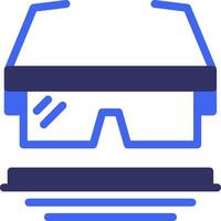 Safety Goggles Solid Two Color Icon vector
